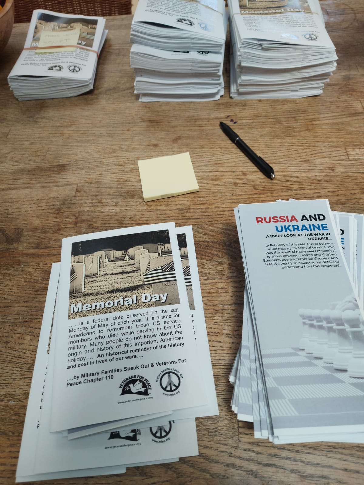 Brochures handed out to waiting crowds at Fleet Week 2022