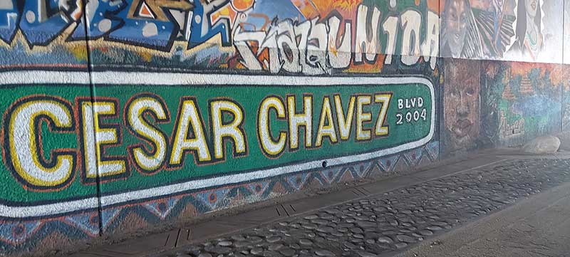 Mural at entry to Chicano Park - Photo NNOMY 2023