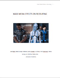 Competing Messages: Mass Media Effects on Recruiting