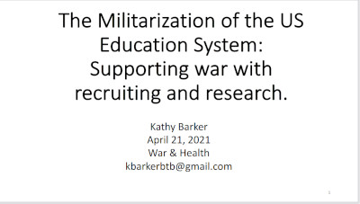 The Militarization of the US Education System: Supporting war with recruiting and research