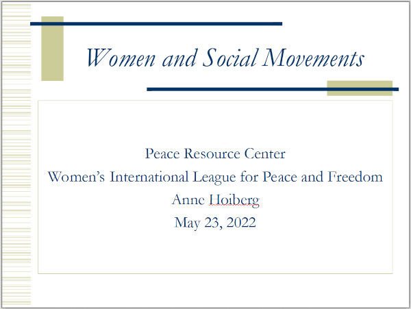 Women and Social Movements